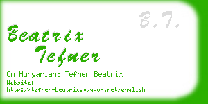 beatrix tefner business card